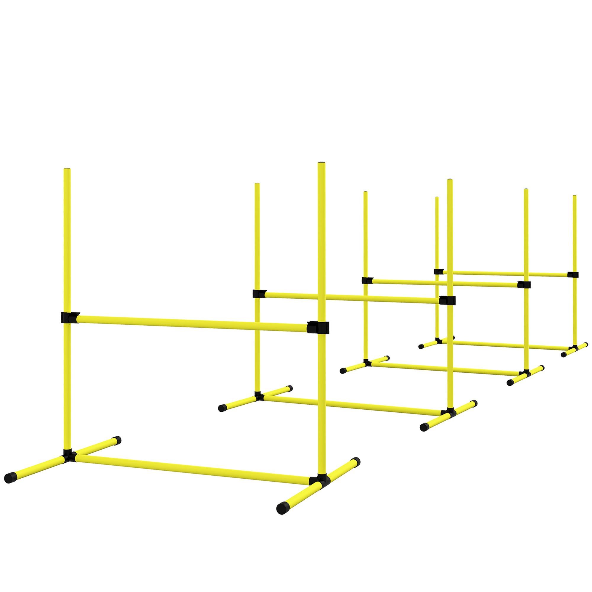 Yellow Dog Agility Jump Set, Adjustable 4-Jump Kit